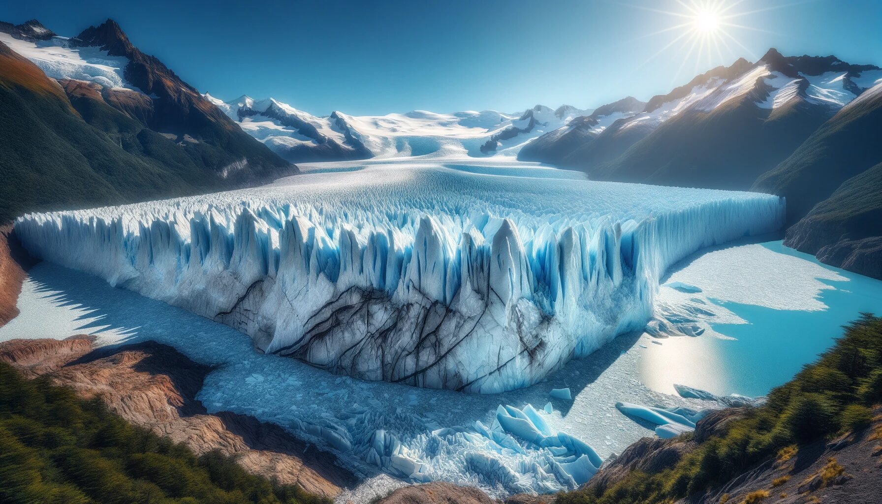 アルゼンチン・ペリトモレノ氷河の壮大な景観 - 無料写真素材