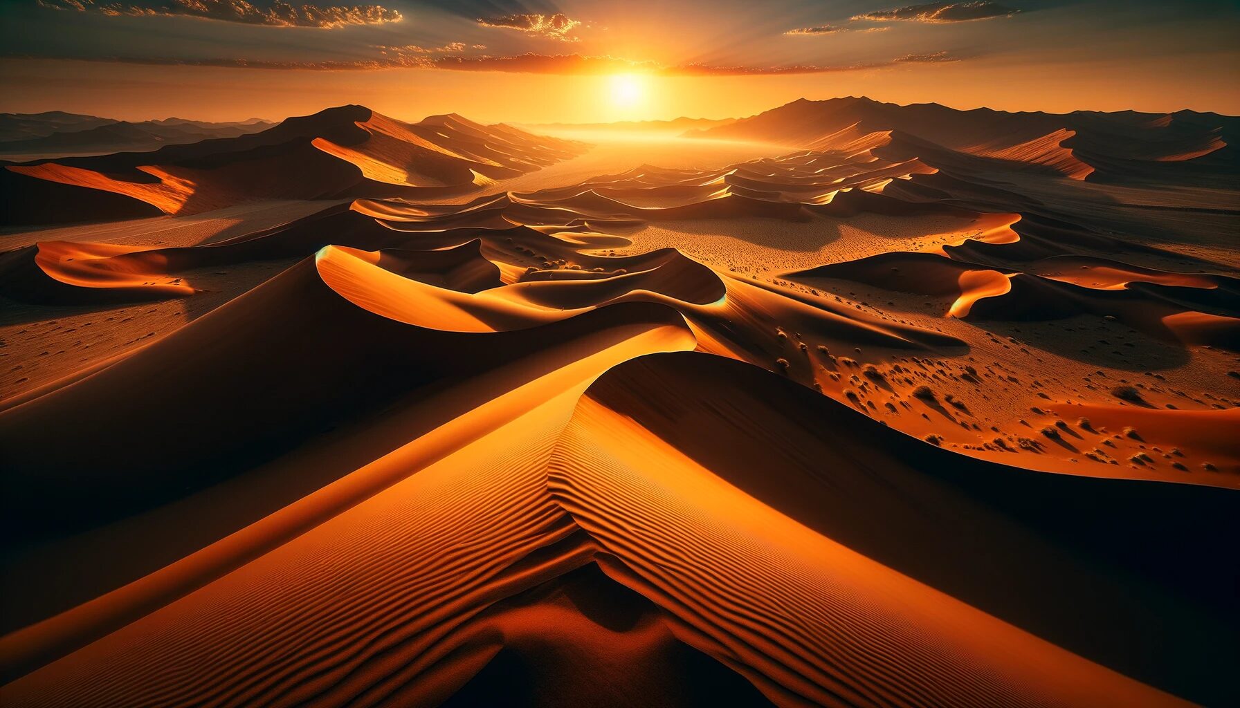 ナミビア・夕焼けに染まるナミブ砂漠の絶景 - 無料写真素材